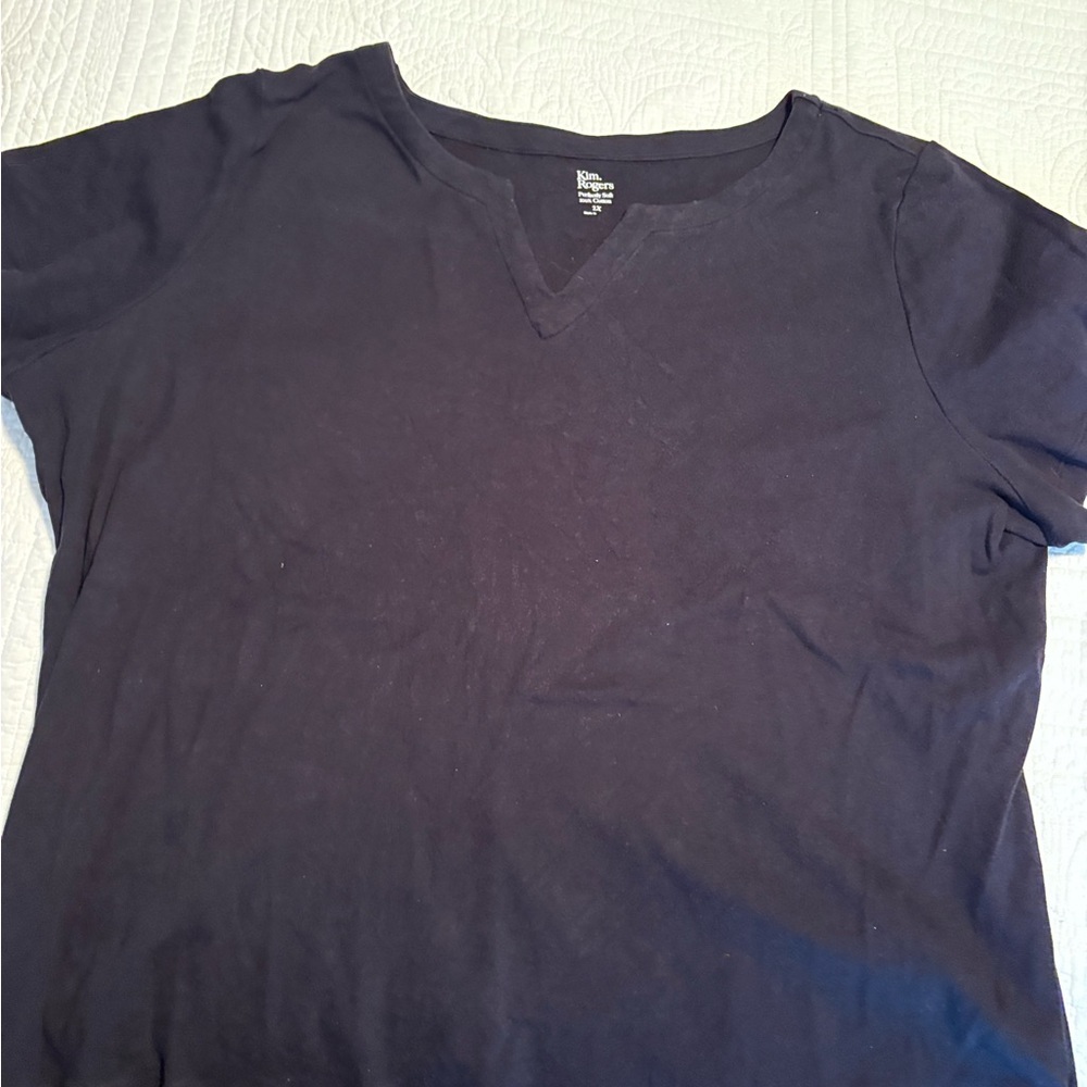 Kim Rogers Black Cotton Top